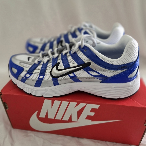 Nike P-6000 Running Shoes Sneaker Metallic Blue/Silver Kid Youth Size 4.5M NIB - Picture 3 of 9